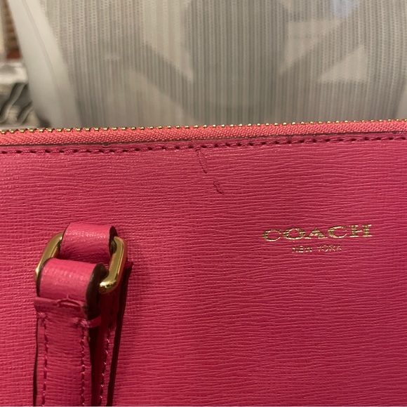 Coach saffiano leather mini satchel - hot pink - Picture 4 of 10